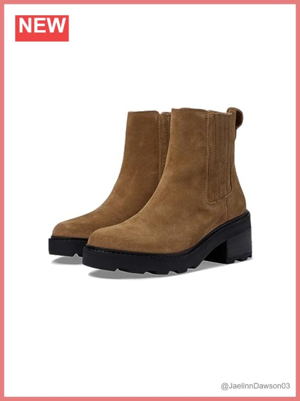 Suede Platform Ankle Boots with Leather Lining and Stacked Heel